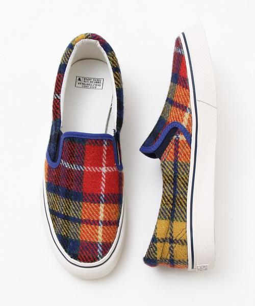 coen（コーエン）の「Harris Tweed （ハリスツイード）スリッポン（スリッポン・メンズ・ネイビー/イエロー/ブラック/グレー・MEDIUM/LARGE/SMALL）」の4枚目の写真