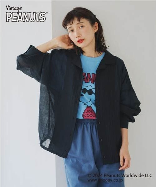 studio CLIP（スタディオクリップ）の「シアー楊柳ブルゾン（ナイロンジャケット・レディース・ブラック/カーキ/ベージュ・FREE）」の4枚目の写真