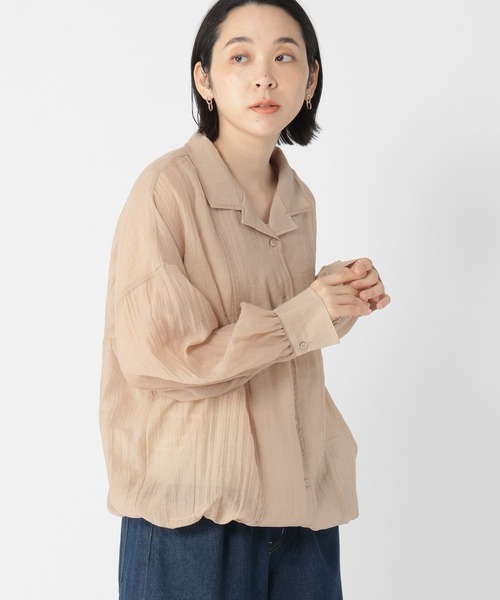 studio CLIP（スタディオクリップ）の「シアー楊柳ブルゾン（ナイロンジャケット・レディース・ブラック/カーキ/ベージュ・FREE）」の18枚目の写真