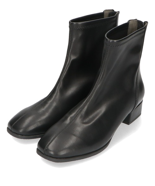 WA ORiental TRaffic（ダブルエーオリエンタルトラフィック）の「バックジップスクエアトゥストレッチブーツ 42403（ブーツ・レディース・ブラック/グレー/ブラウン・S/M/L/LL/3L/SS）」の4枚目の写真