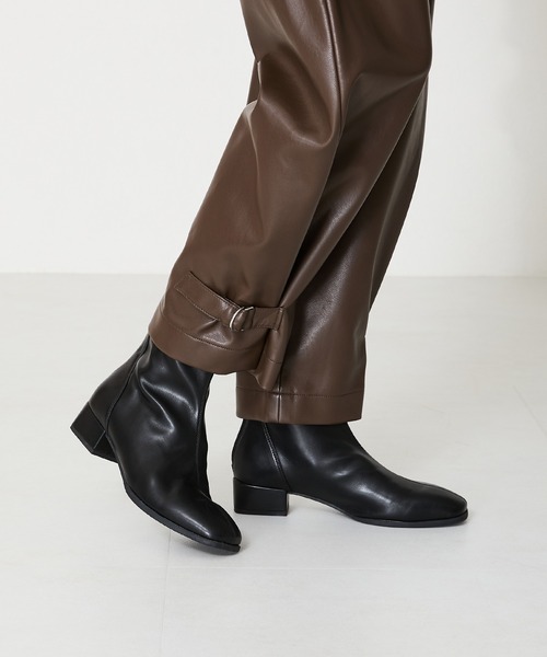 WA ORiental TRaffic（ダブルエーオリエンタルトラフィック）の「バックジップスクエアトゥストレッチブーツ 42403（ブーツ・レディース・ブラック/グレー/ブラウン・S/M/L/LL/3L/SS）」の7枚目の写真