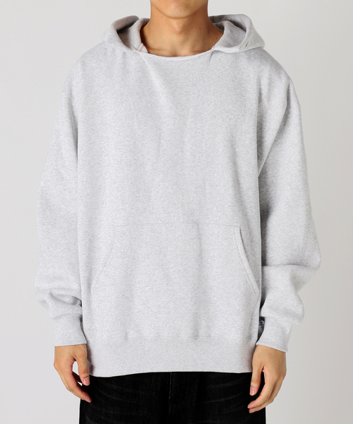 RUSSELL(ラッセル)の「【RUSSELL ATHLETIC】別注 カットオフネックパーカー(パーカー・メンズ・ホワイト×ホワイト/レッド/ライトグレー・LARGE/MEDIUM)」の4枚目の写真