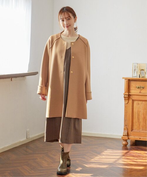 ikka(イッカ)の「Vネックジャンパースカート(ジャンパースカート・レディース・ダークブラウン/ライトグレー/ブラウン系その他/ブラック・L/M/S)」の10枚目の写真