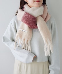 mysty woman | ブークレーボーダーマフラー  127375(マフラー)