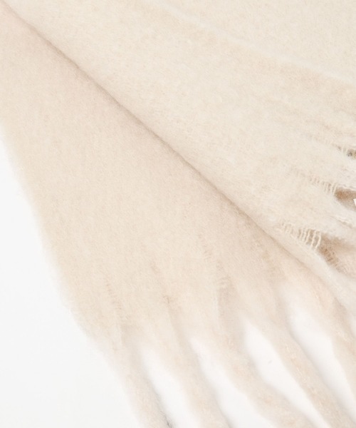 mysty woman（ミスティウーマン）の「ブークレーボーダーマフラー  127375（マフラー・レディース・グレー/ピンク/ブラウン系その他・FREE）」の10枚目の写真