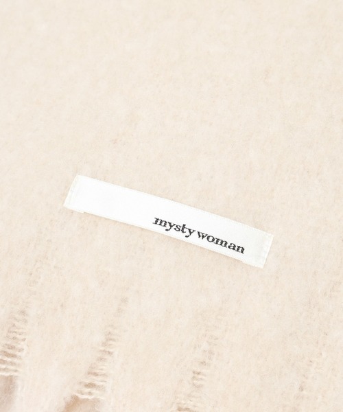 mysty woman（ミスティウーマン）の「ブークレーボーダーマフラー  127375（マフラー・レディース・グレー/ピンク/ブラウン系その他・FREE）」の14枚目の写真