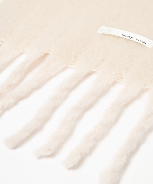 mysty woman（ミスティウーマン）の「ブークレーボーダーマフラー  127375（マフラー・レディース・グレー/ピンク/ブラウン系その他・FREE）」の15枚目の写真