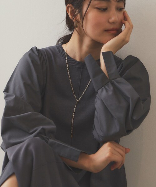 OPAQUE.CLIP(オペークドットクリップ)の「◆2WAYスライドチェーンネックレス(ネックレス・レディース・シルバー/ゴールド・00)」の10枚目の写真