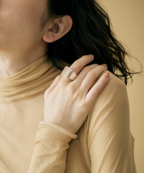 925 ete エテ バンデットアゲート 天然石 リング 指輪 箱付き シルバー ete bijoux（エテビジュー）の「○[ジェム] バンデッドアゲート リング