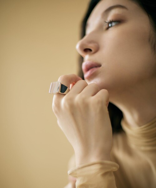 ete bijoux（エテビジュー）の「○[ジェム] バンデッドアゲート リング 