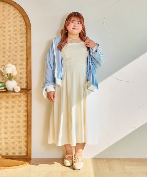 セール】【大きいサイズ】リボントラックジャケット（Tシャツ