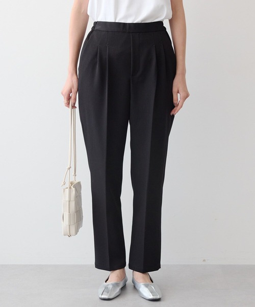 【極美品】 AMI PARIS テーパードパンツ/ベージュ/ウエスト82 ベージュ コットン クロップド オーバーサイズ シャツ 136 | AMI