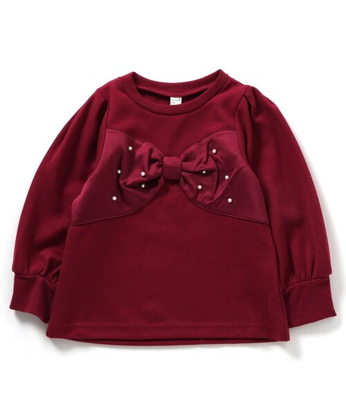 apres les cours（アプレレクール）の「【WEB限定】フロントリボンパールトレーナー（スウェット・キッズ・エンジ/アイボリー/ブラック・140/130/120/110/100/90/80）」の10枚目の写真