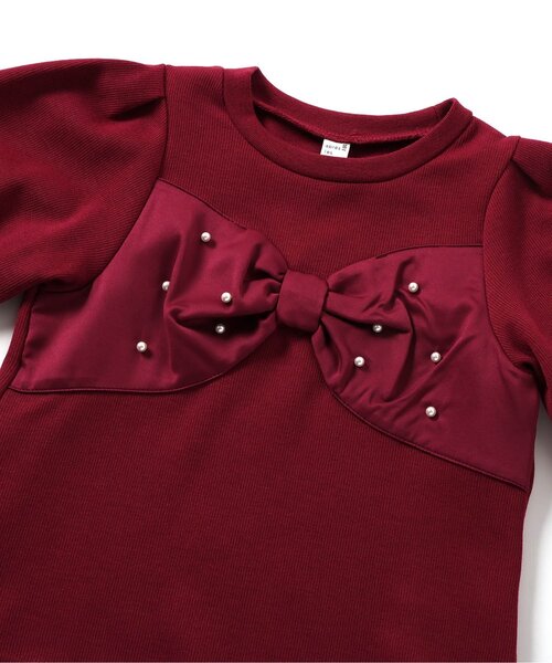 apres les cours（アプレレクール）の「【WEB限定】フロントリボンパールトレーナー（スウェット・キッズ・エンジ/アイボリー/ブラック・140/130/120/110/100/90/80）」の13枚目の写真