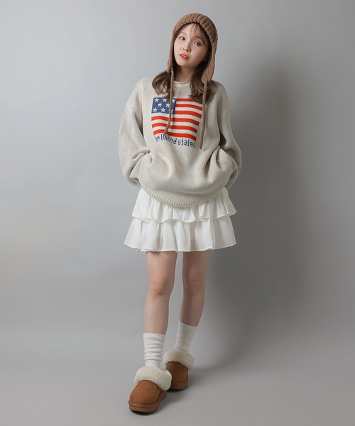 希少サイズ SSデサントインナーパンツ付き　フリルスカート　ホワイト 51rR1ubaA+L._UY350_.jpg