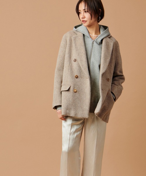 marmors（マルモア）の「【marmors】shaggy double tailored jacket（テーラードジャケット・レディース・グレー/ベージュ・36）」の16枚目の写真