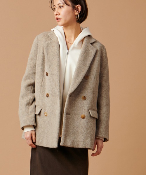 marmors（マルモア）の「【marmors】shaggy double tailored jacket（テーラードジャケット・レディース・グレー/ベージュ・36）」の19枚目の写真