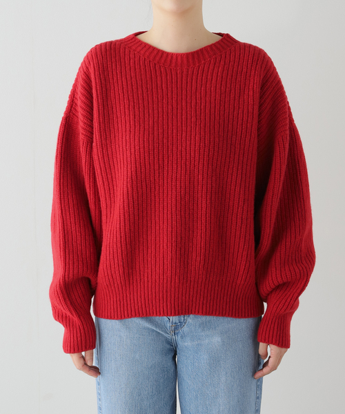 IENA LA BOUCLE(イエナラブークル)の「BASERANGE/ベースレンジ MEA PULLOVER ニット KMEPRW-WI24(ニット/セーター・レディース・レッド・X-SMALL)」の6枚目の写真
