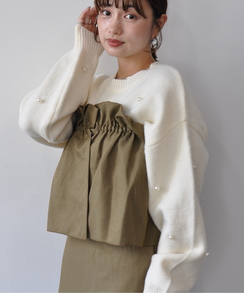 Meli rich（メリーリッチ）の「3WAYツイルロングスカート（スカート・レディース・アイボリー/ブラック/カーキ/チャコールグレー・FREE）」の10枚目の写真