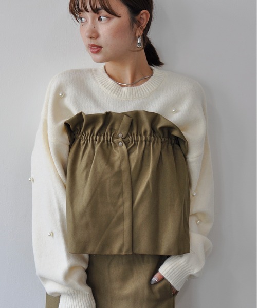 Meli rich（メリーリッチ）の「3WAYツイルロングスカート（スカート・レディース・アイボリー/ブラック/カーキ/チャコールグレー・FREE）」の11枚目の写真