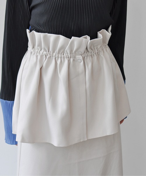 Meli rich（メリーリッチ）の「3WAYツイルロングスカート（スカート・レディース・アイボリー/ブラック/カーキ/チャコールグレー・FREE）」の18枚目の写真