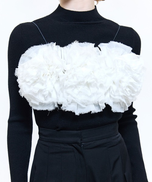 EIMY ISTOIRE（エイミーイストワール）の「フラワーモチーフトップス（その他トップス・レディース・ベージュ/ブラック/グレー・F）」の12枚目の写真