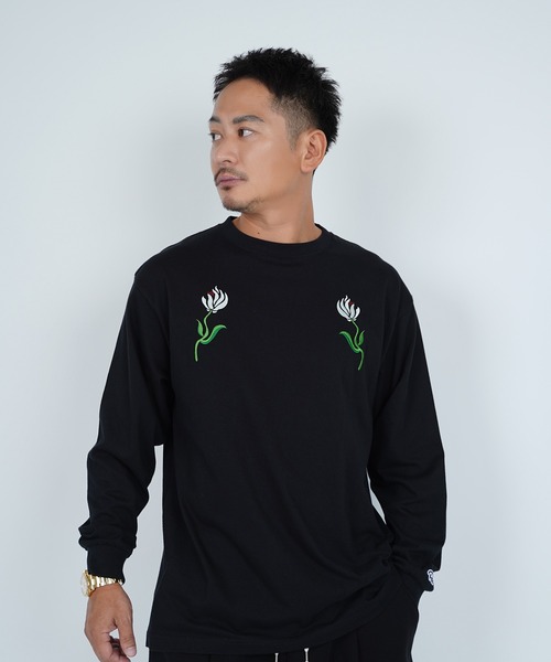 #Re:room(リルーム)の「マーファフラワーエンブロイダリーロングスリーブ(Tシャツ/カットソー・メンズ・ホワイト/ブラック・S-M/M-L/L-XL)」の11枚目の写真