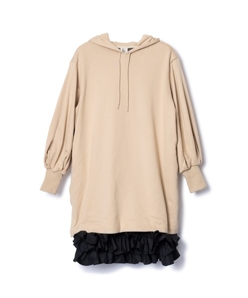 NON TOKYO/ノントーキョー/裾フリルスウェットワンピース（ワンピース  