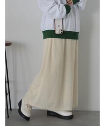 ehka sopo | フリンジシャギーラメスカート(スカート)