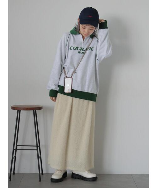 ehka sopo(エヘカソポ)の「フリンジシャギーラメスカート(スカート・レディース・キナリ/オリーブ/ブラック・F)」の18枚目の写真