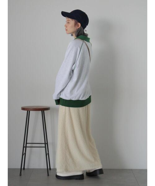 ehka sopo(エヘカソポ)の「フリンジシャギーラメスカート(スカート・レディース・キナリ/オリーブ/ブラック・F)」の19枚目の写真