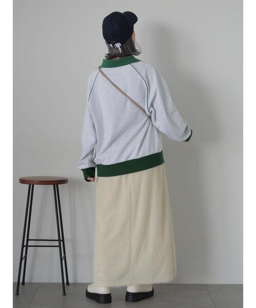 ehka sopo(エヘカソポ)の「フリンジシャギーラメスカート(スカート・レディース・キナリ/オリーブ/ブラック・F)」の20枚目の写真