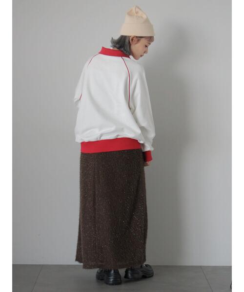 ehka sopo(エヘカソポ)の「フリンジシャギーラメスカート(スカート・レディース・キナリ/オリーブ/ブラック・F)」の14枚目の写真