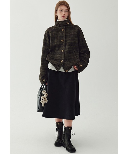 パラスパレス サイズ2 ウール スタンドカラー ジャケット チェック