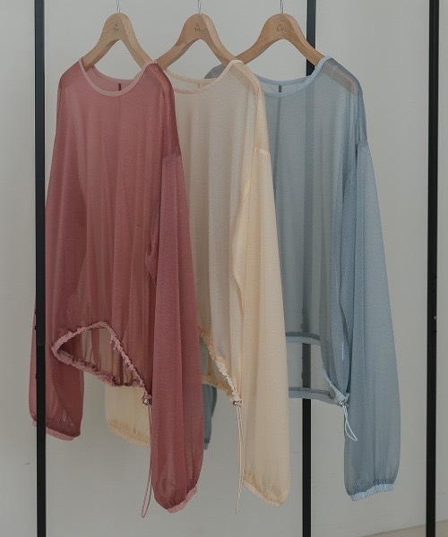 Bab(バブ)の「シアードロストトップス(Tシャツ/カットソー・レディース・ホワイト系その他/ピンク/サックスブルー・FREE)」の4枚目の写真
