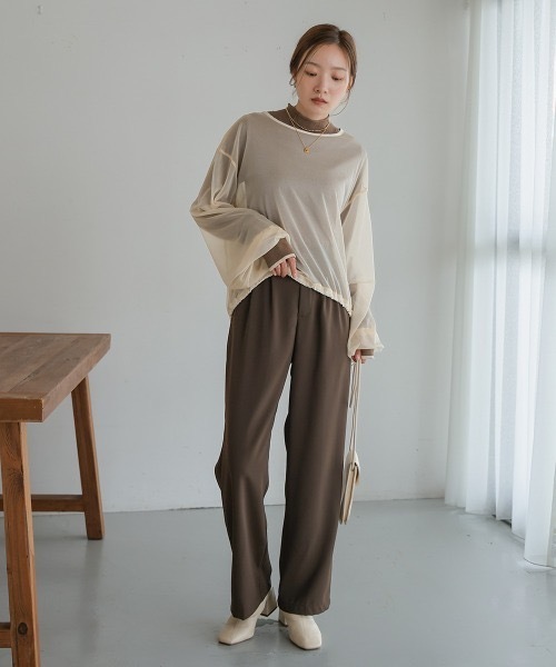 Bab(バブ)の「シアードロストトップス(Tシャツ/カットソー・レディース・ホワイト系その他/ピンク/サックスブルー・FREE)」の15枚目の写真