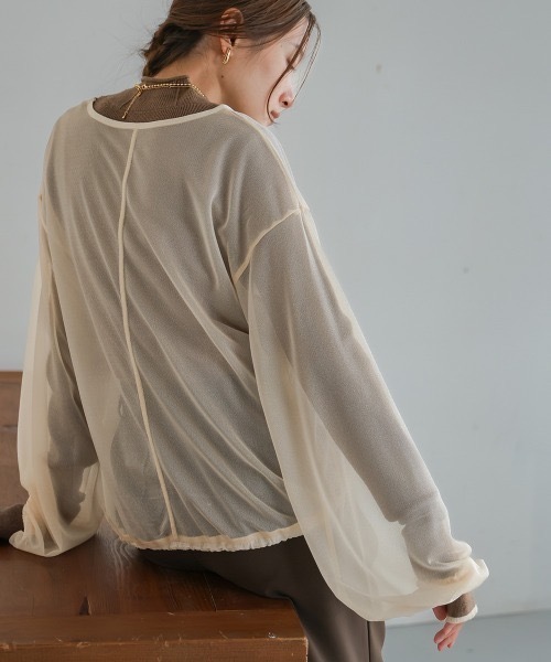 Bab(バブ)の「シアードロストトップス(Tシャツ/カットソー・レディース・ホワイト系その他/ピンク/サックスブルー・FREE)」の19枚目の写真