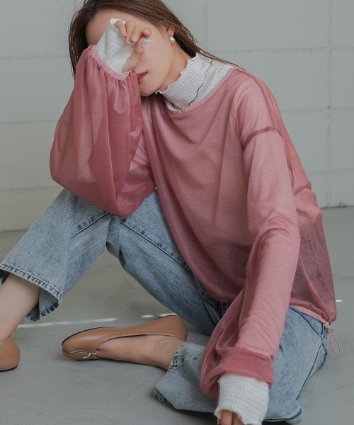 Bab(バブ)の「シアードロストトップス(Tシャツ/カットソー・レディース・ホワイト系その他/ピンク/サックスブルー・FREE)」の21枚目の写真