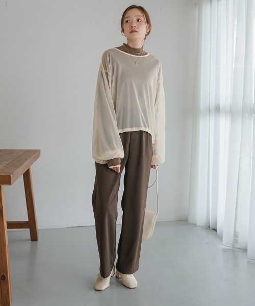 Bab(バブ)の「シアードロストトップス(Tシャツ/カットソー・レディース・ホワイト系その他/ピンク/サックスブルー・FREE)」の18枚目の写真