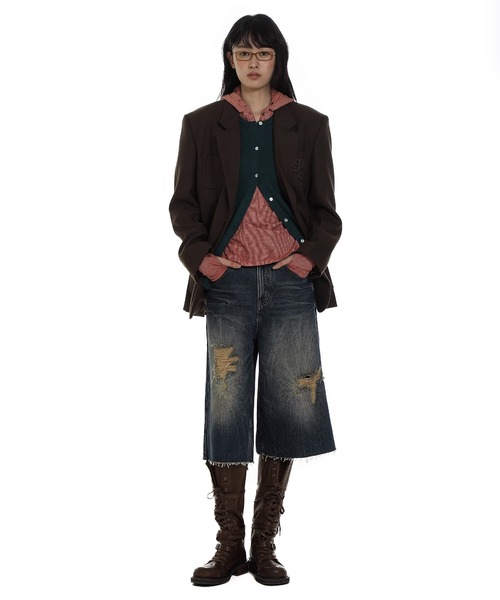 Moromoro2(モロモロ)の「ウールミックスジャケット SU0107【Moromoro2】【2024AW】(テーラードジャケット・レディース・ブラウン/ブラック・L/M/S/XS)」の11枚目の写真