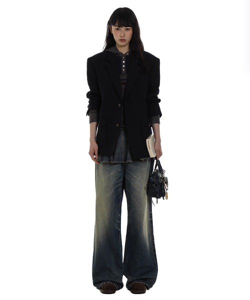 Moromoro2(モロモロ)の「ウールミックスジャケット SU0107【Moromoro2】【2024AW】(テーラードジャケット・レディース・ブラウン/ブラック・L/M/S/XS)」の17枚目の写真