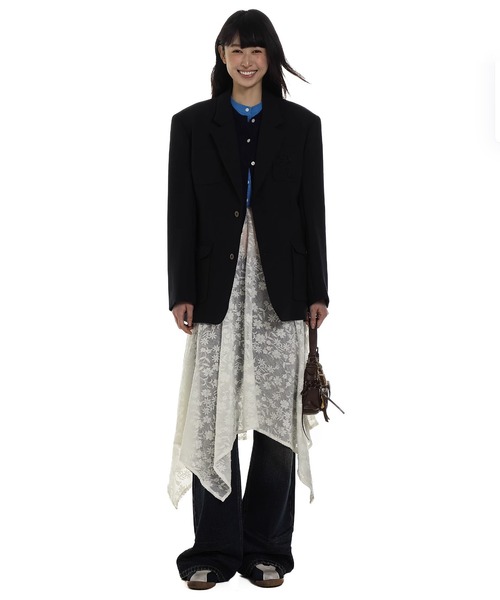 Moromoro2(モロモロ)の「ウールミックスジャケット SU0107【Moromoro2】【2024AW】(テーラードジャケット・レディース・ブラウン/ブラック・L/M/S/XS)」の20枚目の写真