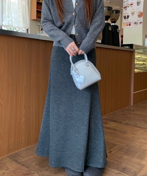 FREE STYLISTS(フリー スタイリスト)の「YUGA_YGMC 裏起毛 Aラインマキシスカート(スカート・レディース・ブラック/ダークグレー/ライトグレー・FREE)」の18枚目の写真