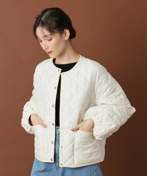 Traditional Weatherwear(トラディショナルウェザーウェア)の「Traditional Weatherwear(トラディショナル ウェザーウェア)ARKLEY PUFF SLEEVE アークリー パフスリーブ(その他アウター・レディース・オフホワイト/ブラック・00)」の5枚目の写真