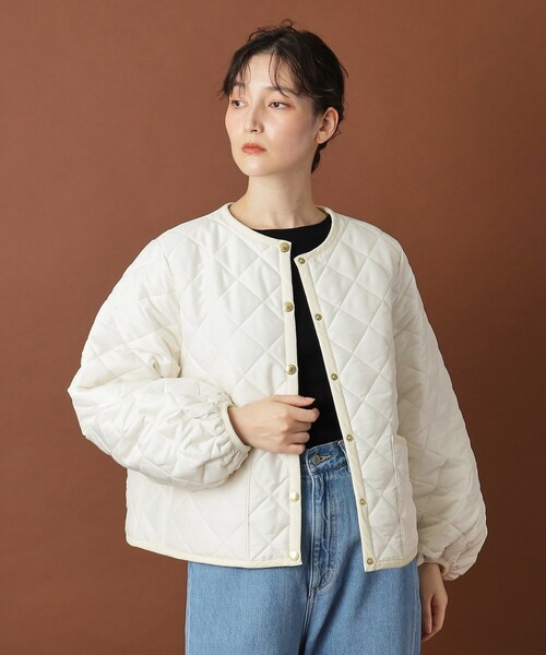Traditional Weatherwear(トラディショナルウェザーウェア)の「Traditional Weatherwear(トラディショナル ウェザーウェア)ARKLEY PUFF SLEEVE アークリー パフスリーブ(その他アウター・レディース・オフホワイト/ブラック・00)」の7枚目の写真