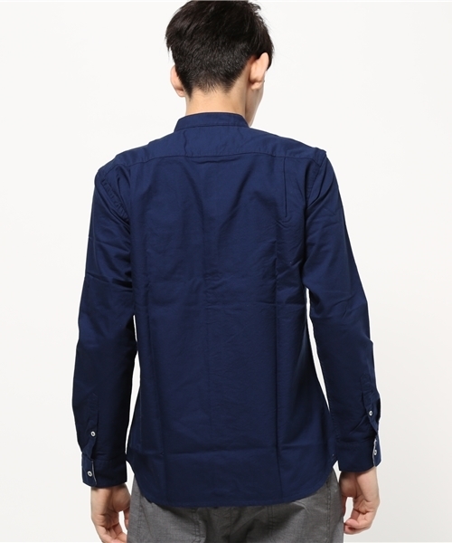 ikka（イッカ）の「ストレッチピーチオックスバンドカラー（シャツ/ブラウス・メンズ・ネイビー/ホワイト・MEDIUM/LARGE/X-LARGE）」の10枚目の写真