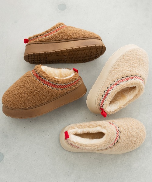 セール】もこもこボア 厚底 サボサンダル（サンダル）｜SVEC