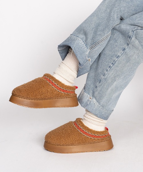 セール】もこもこボア 厚底 サボサンダル（サンダル）｜SVEC