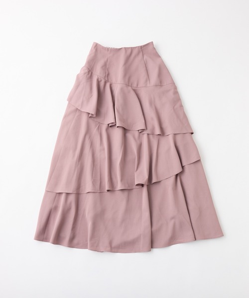 one after another NICE CLAUP（ワンアフターアナザーナイスクラップ）の「フリルロングスカート（スカート・レディース・ブラック/アイボリー/モカ・FREE）」の20枚目の写真