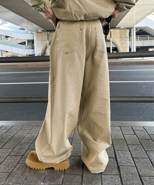 sedacle(セダクル)の「スタッズコットンパンツ【SETUP着用可能】(デニムパンツ・メンズ・ネイビー/ベージュ/ブラック/ブラウン・LARGE/MEDIUM/SMALL)」の17枚目の写真